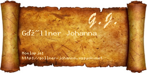 Göllner Johanna névjegykártya